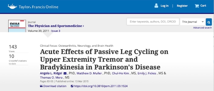 Parkinsons leg cycling tremor